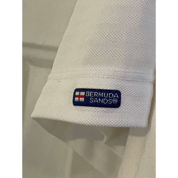 Bermuda Sands 4XL White Polo Shirt Short Sleeve #V-5-21-10 - Picture 5 of 7